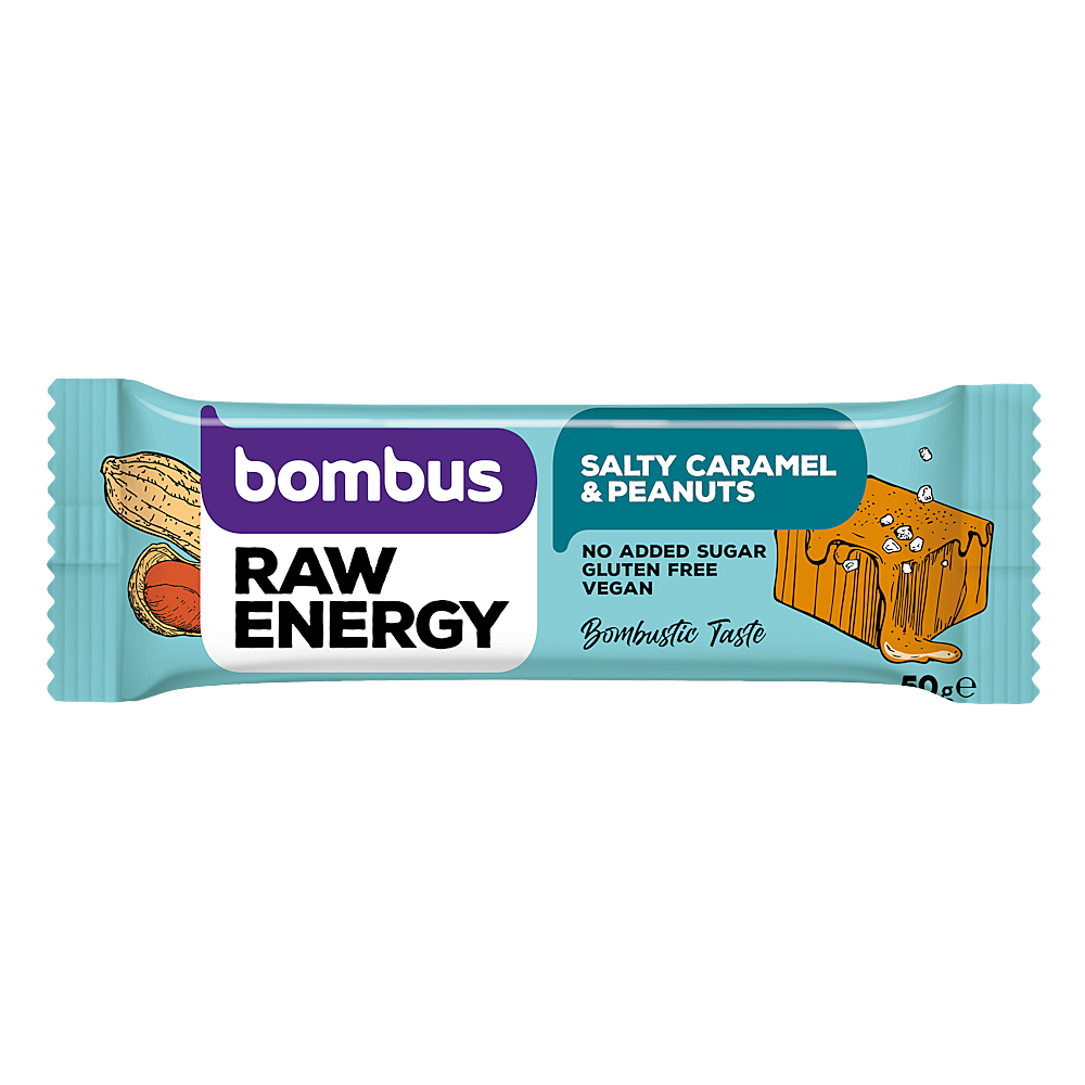 BOMBUS Raw energy salty caramel & peanuts 50 g