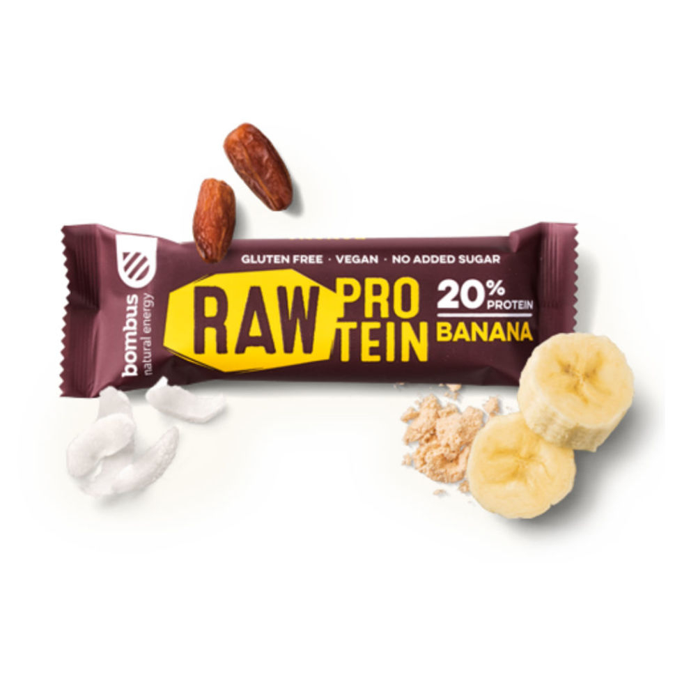 E-shop BOMBUS Raw proteinová tyčinka banánová 50 g