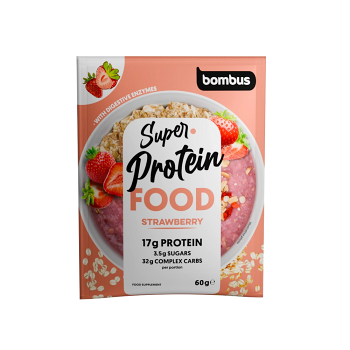 BOMBUS Super protein good strawberry kaše 60 g (Rýžové kaše) - Vícesložkové, Proteinové