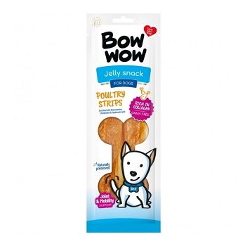 BOW WOW Jelly snack Drůbeží stripsy pro psy 60 g (Sušené maso pro psy)