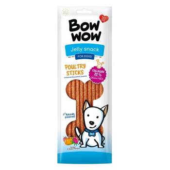 BOW WOW Jelly snack Drůbeží tyčinky pamlsky pro psy 10 ks (Dentální pamlsky pro psy)