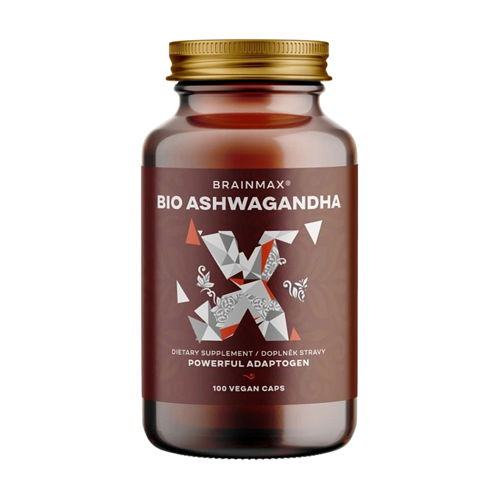 BRAINMAX BIO Ashwagandha (ašvaganda) 560 mg 100 rostlinných kapslí
