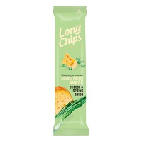 LONG CHIPS Bramborový snack sýr a jarní cibulka 75 g