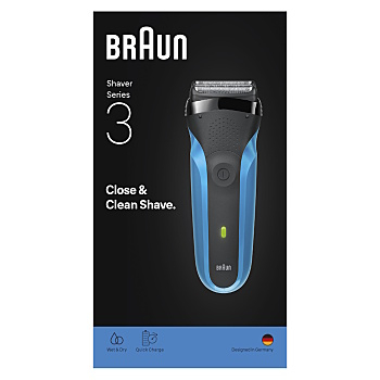 Braun strojek Series 3 310s wet&dry elektrický holící strojek (Elektrické holicí strojky) - Bezdrátový, Elektrické, Dobíjecí