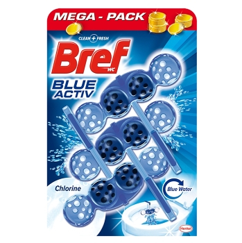 BREF Blue Aktiv Chlorine WC blok 3x50 g