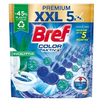 BREF Color Aktiv Tuhý WC blok Eucalyptus 5 x 50 g