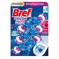 BREF Color Aktiv Tuhý WC blok Flowers 3 x 50 g