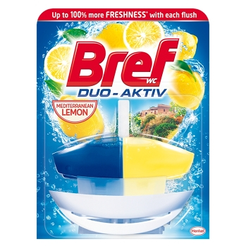 BREF Duo-Aktiv Mediterranean Lemon tekutý WC blok náhradní náplň 50 ml