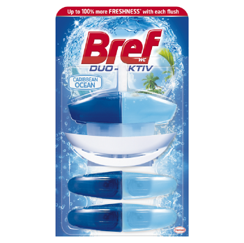 BREF Duo-Aktiv Caribbean Ocean tekutý WC blok 3x50 ml