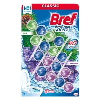 BREF Power Activ Tuhý WC blok Pine / Levander 4 x 50 g