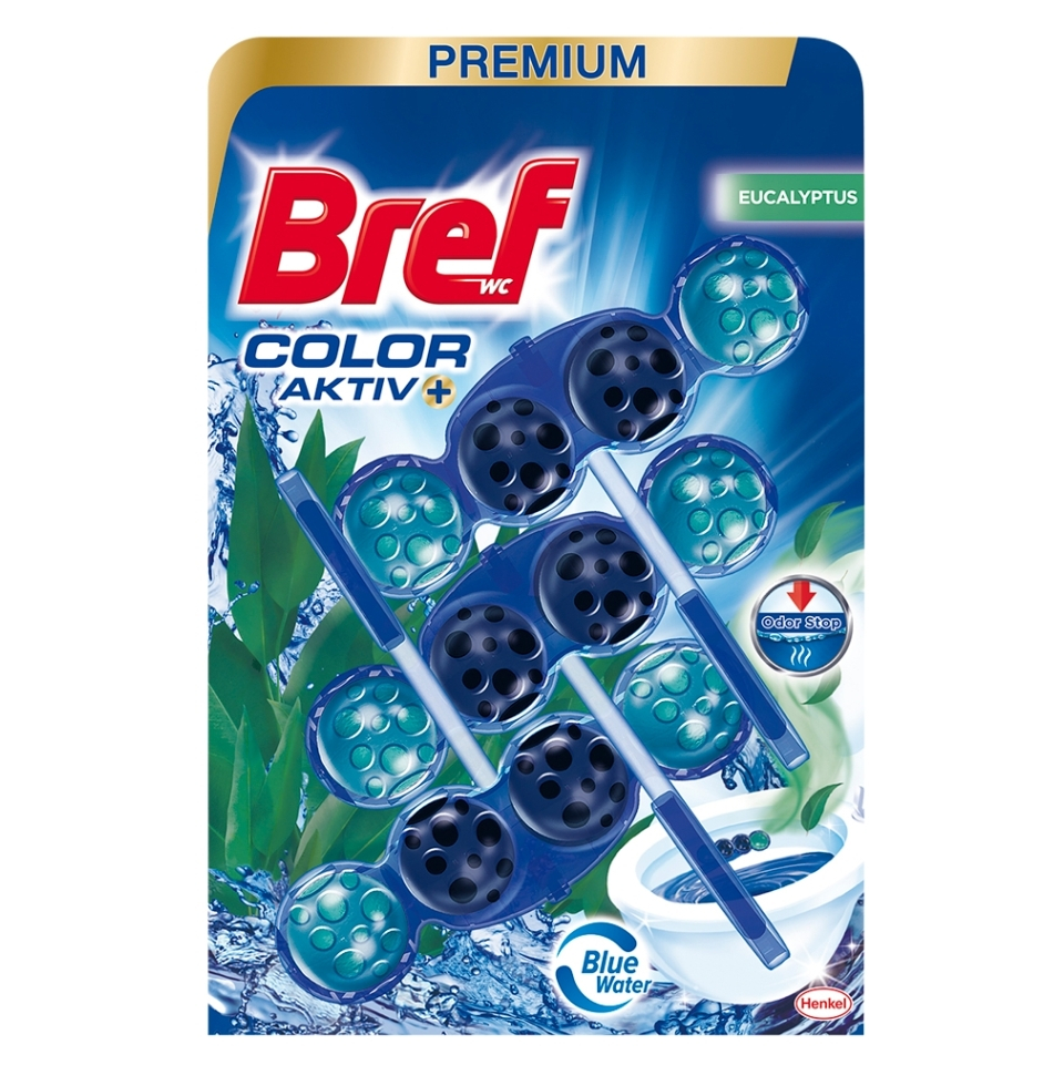 E-shop BREF Color Aktiv Tuhý WC blok Eucalyptus 3 x 50 g