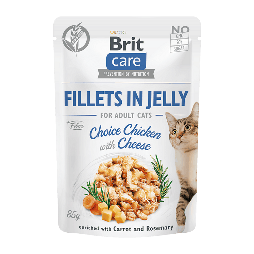 BRIT Care cat fillets chicken with cheese kapsička pro kočky 85 g