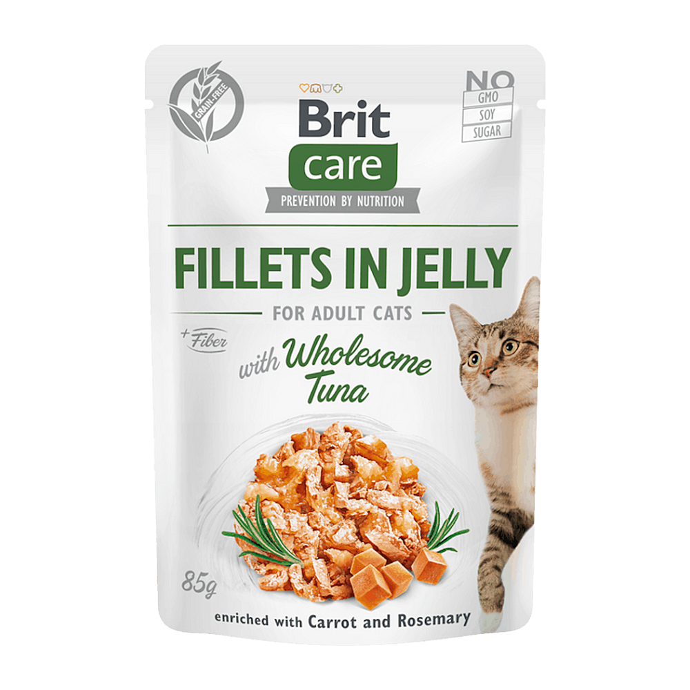 BRIT Care cat fillets in jelly with tuna kapsička pro kočky 85 g