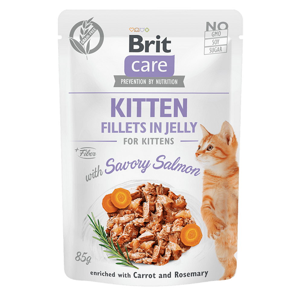 BRIT Care cat kitten fillets with salmon kapsička pro koťata 85 g