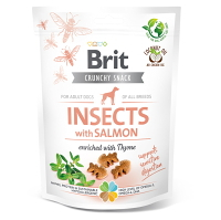 BRIT Care Crunchy Snack Insects with Salmon pamlsky s hmyzem a lososem pro psy 200 g