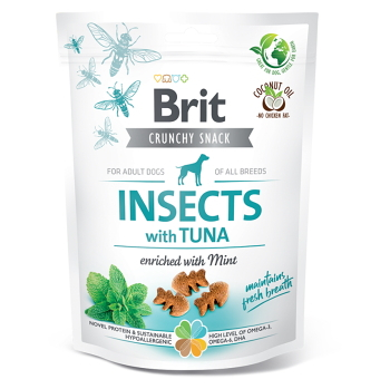 BRIT Care Crunchy Snack Insects with Tuna pamlsky s hmyzem a tuňákem pro psy 200 g