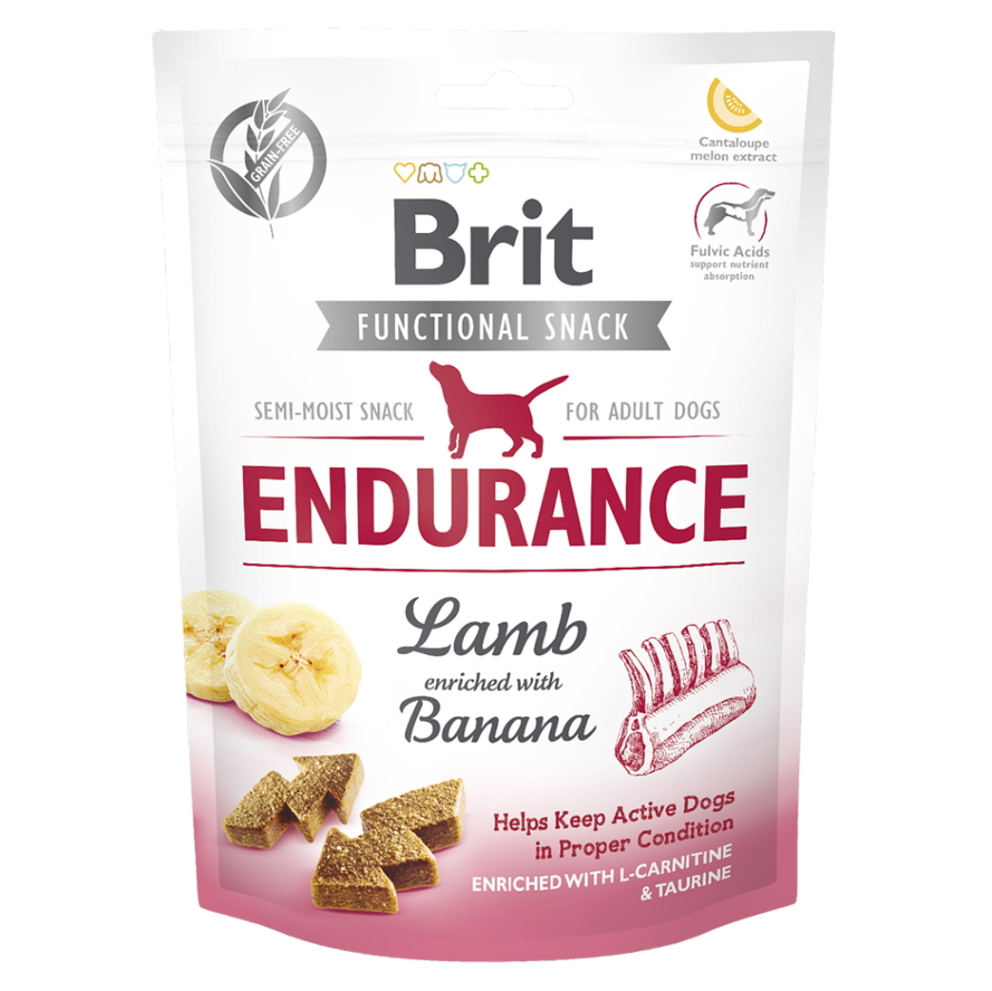 E-shop BRIT Care Functional Snack Endurance Lamb s jehněčím a banánem pro psy 150 g