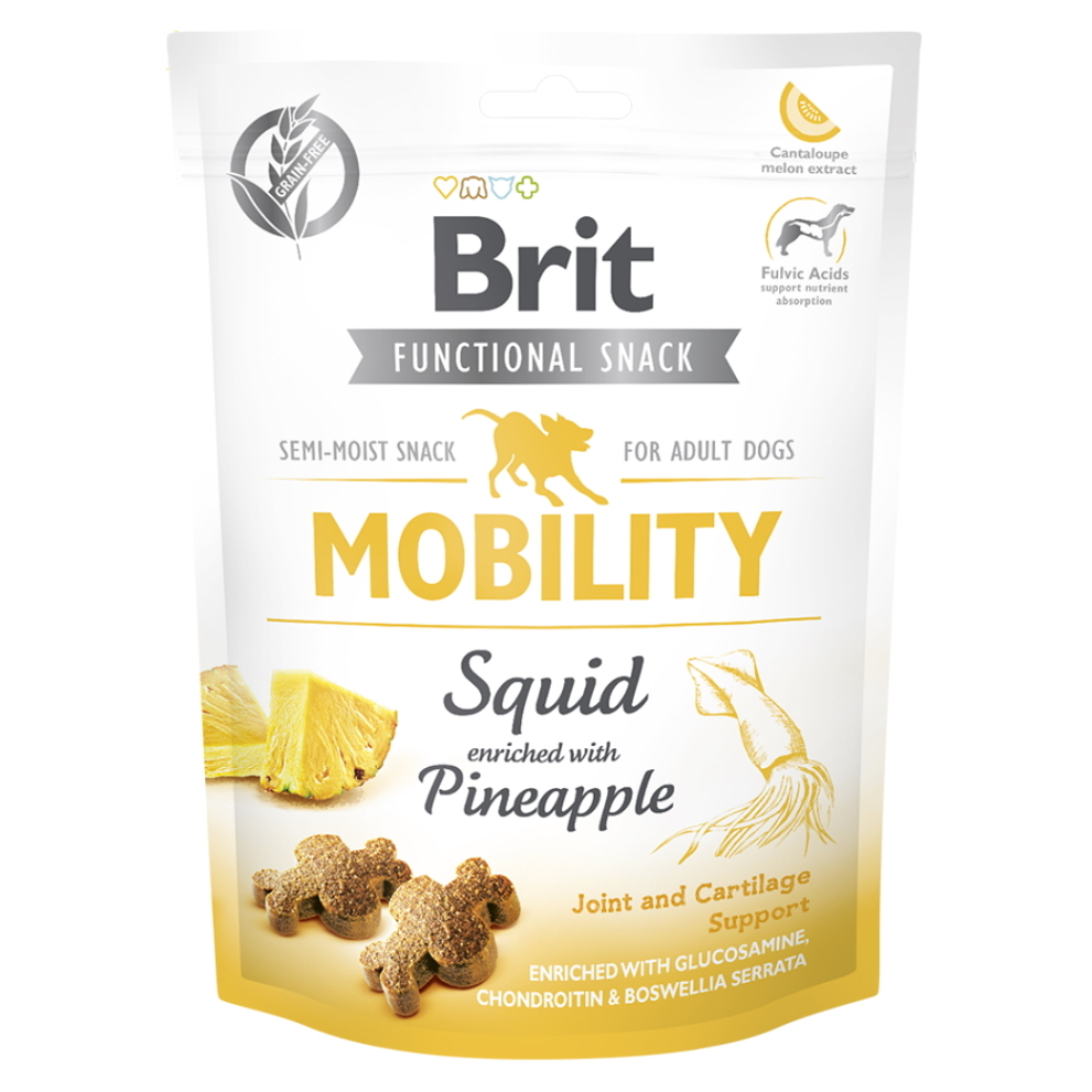 BRIT Care Functional Snack Mobility Squid s olihní a ananasem pro psy 150 g