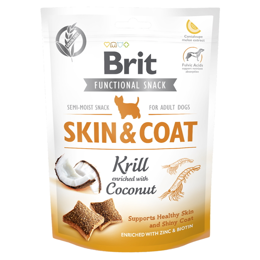 E-shop BRIT Care Functional Snack Skin&Coat Krill s kokosem pro psy 150 g