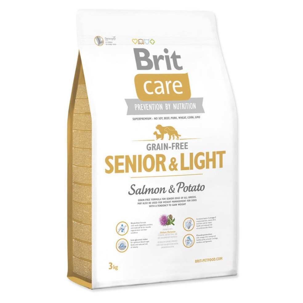 BRIT Care Grain-free Senior & Light Salmon & Potato granule pro psy 3 kg