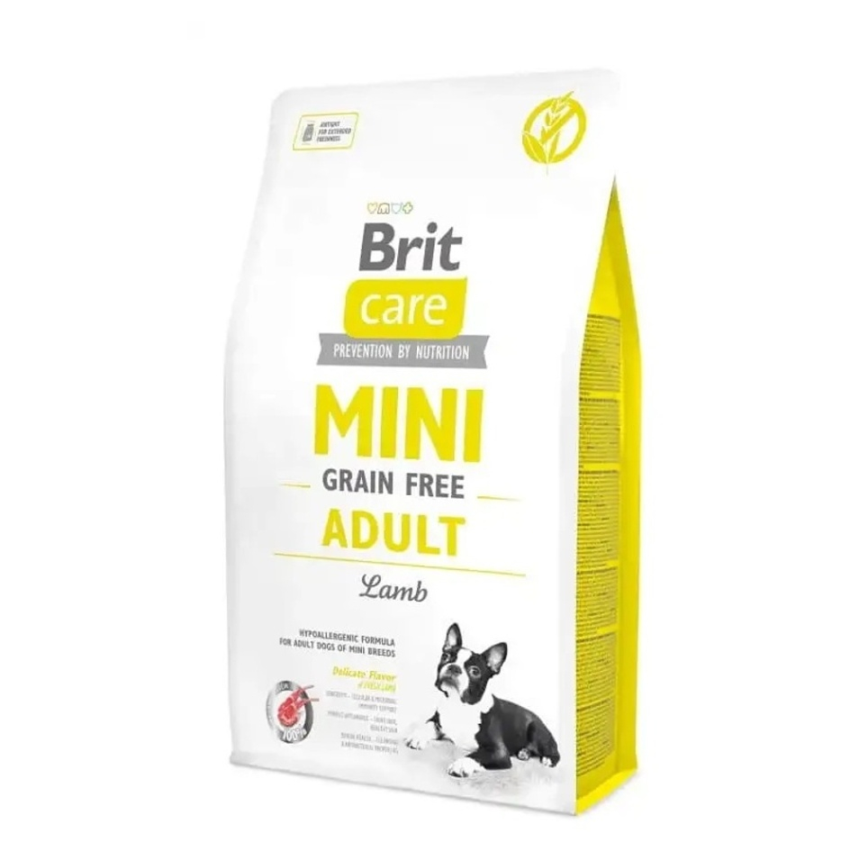 E-shop BRIT Care Mini Grain Free Adult Lamb granule pro mini psy 1 ks, Hmotnost balení: 2 kg