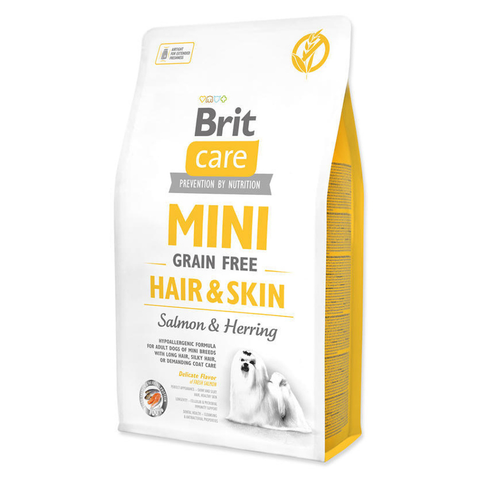 E-shop BRIT Care Mini Grain Free Hair & Skin granule pro dlouhosrsté mini psy 1 ks, Hmotnost balení: 7 kg