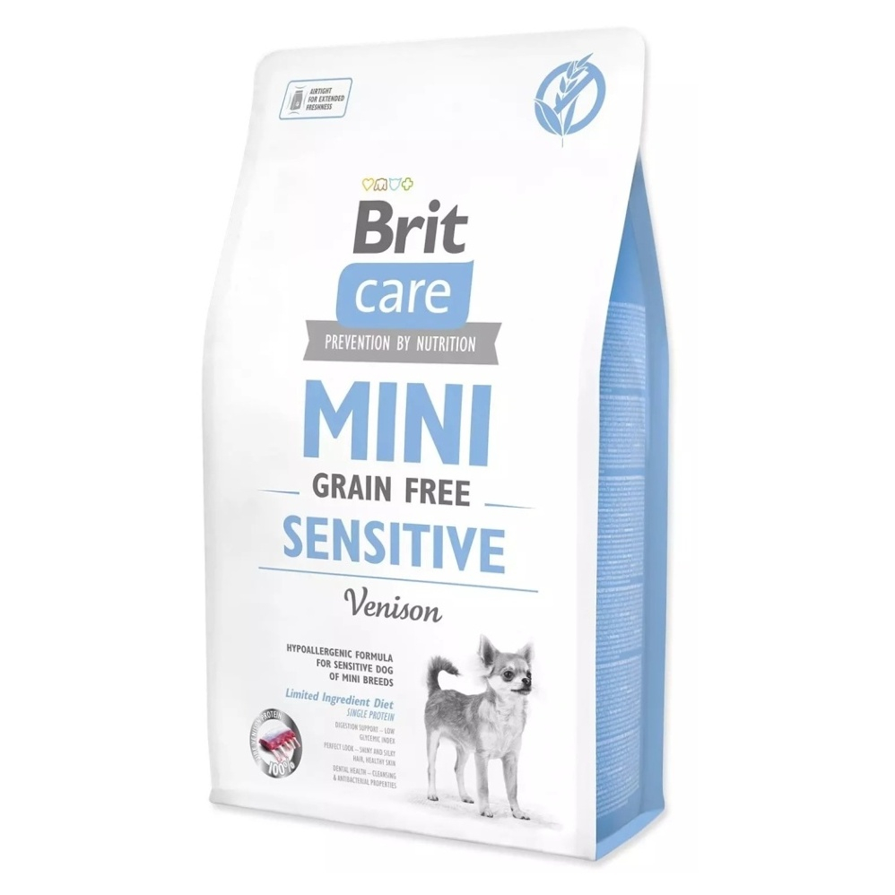 E-shop BRIT Care Mini Grain Free Sensitive granule pro citlivé psy mini plemen 1 ks, Hmotnost balení: 7 kg