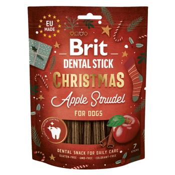 BRIT Dental Stick Christmas Apple strudel 250 g (Dentální pamlsky pro psy)