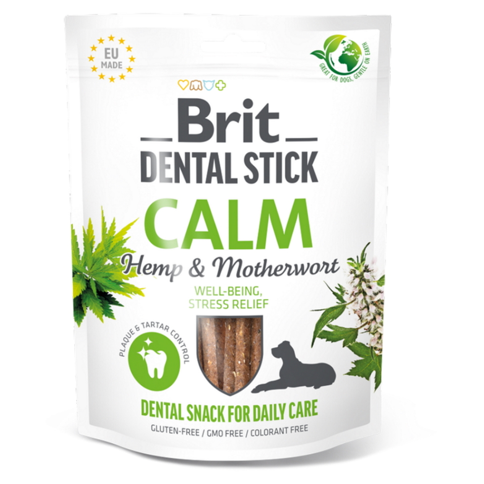 Levně BRIT Dental Stick Calm with Hemp & Motherwort 7 kusů