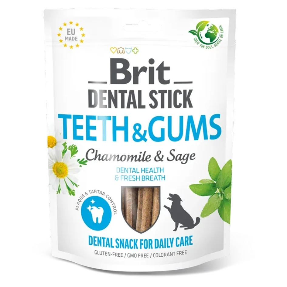 E-shop BRIT Dental Stick Teeth & Gums with Chamomile & Sage 7 kusů