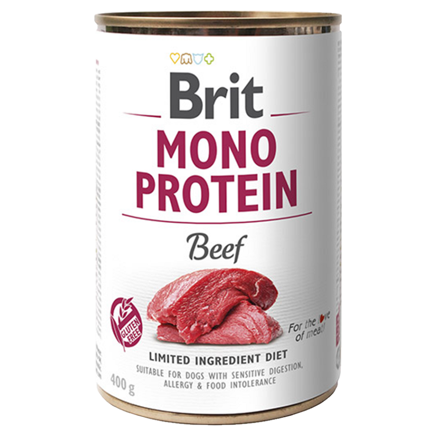 Levně BRIT Mono Protein Beef konzerva pro psy 400 g