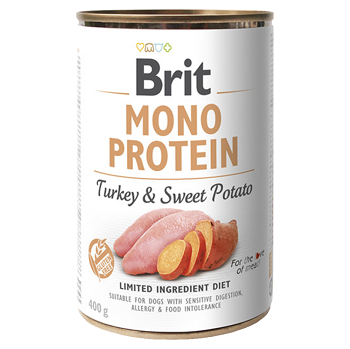 BRIT Mono Protein Turkey & Sweet Potato konzerva pro psy 400 g