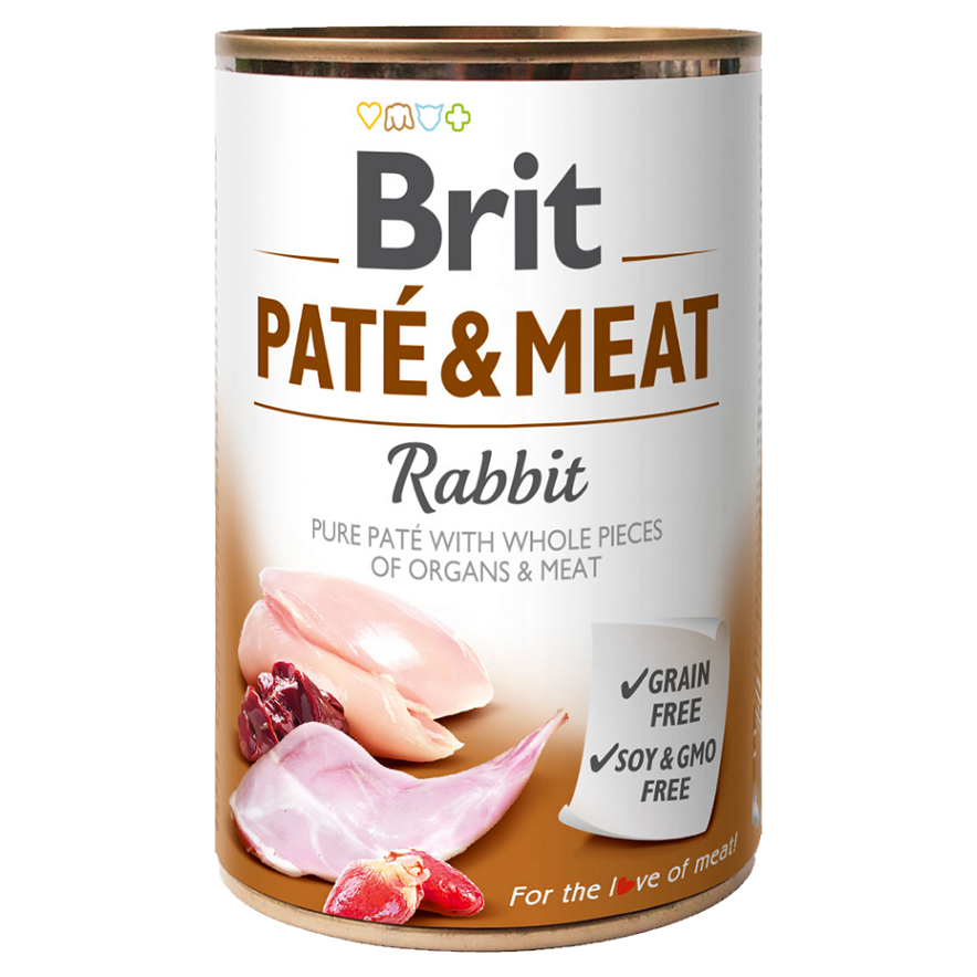 Levně BRIT Paté & meat rabbit konzerva pro psy 400 g