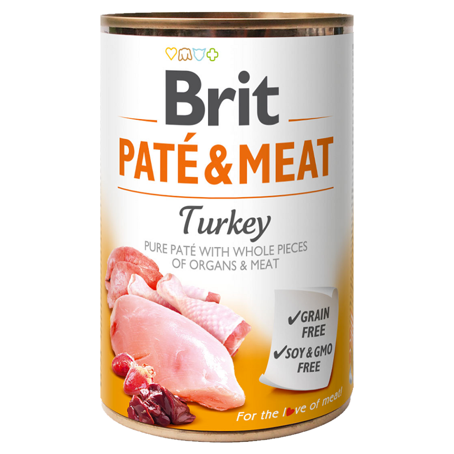Levně BRIT Paté & Meat Turkey konzerva pro psy 400 g