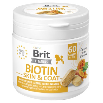 BRIT Dog Vitamins Biotin Skin&Coat 60 tablet (Veterinární doplňky stravy na srst)