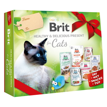 BRIT Healthy&Delicious present dárkový box pro kočky 1 ks
