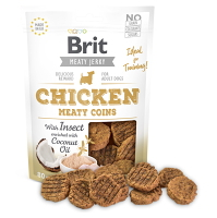 BRIT Jerky Chicken with Insect Meaty Coins pamlsky pro psy 80 g