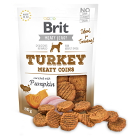 BRIT Jerky Turkey Meaty Coins pamlsky pro psy 80 g