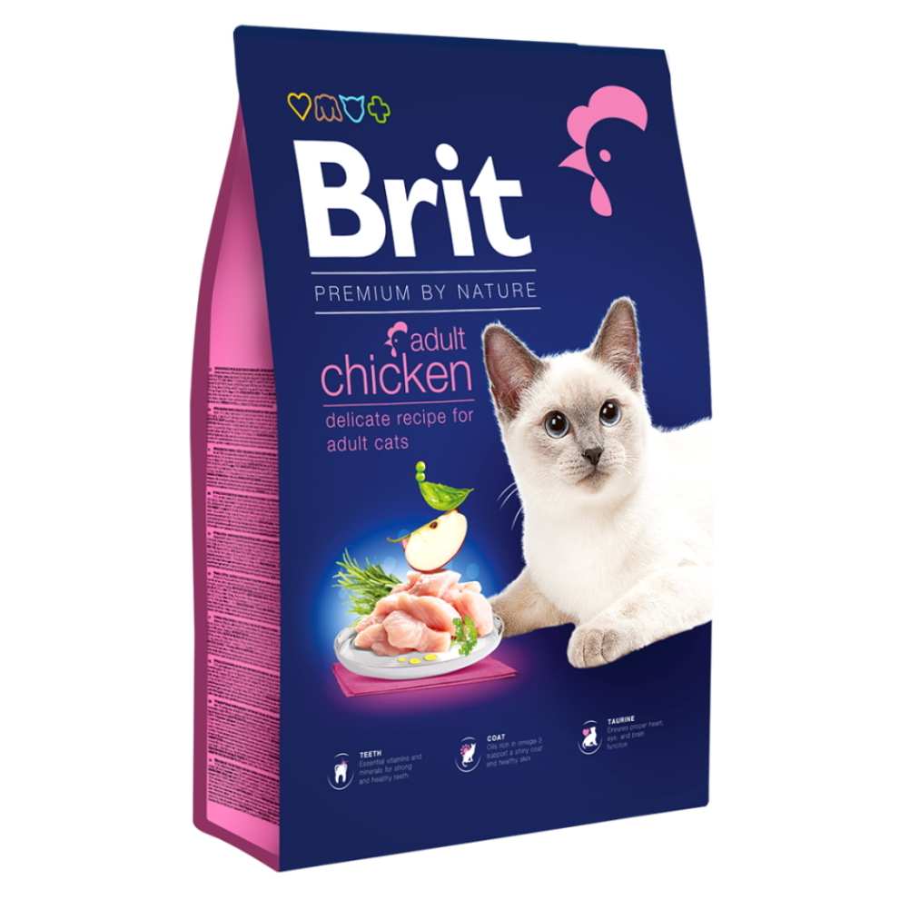 Levně BRIT Premium by Nature Adult Chicken granule pro kočky 1 ks, Hmotnost balení: 1,5 kg
