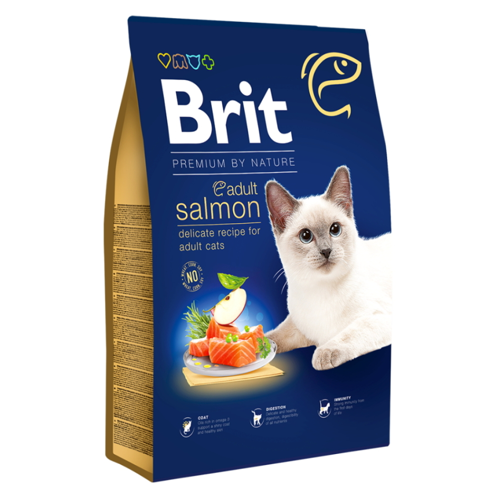 BRIT Premium by Nature Adult Salmon granule pro kočky 1 ks, Hmotnost balení: 1,5 kg