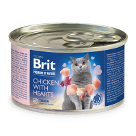 BRIT Premium by Nature Chicken with Hearts konzerva pro kočky 200 g