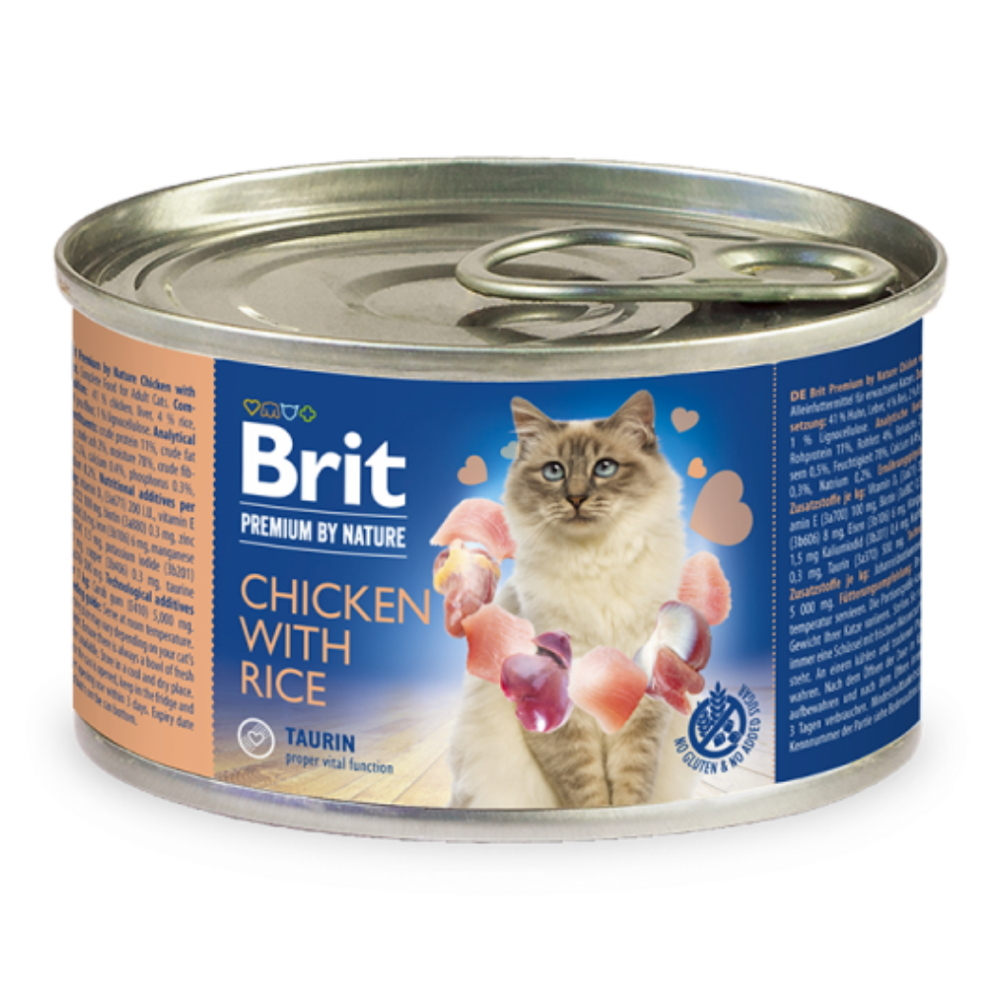 E-shop BRIT Premium by Nature Chicken with Rice konzerva pro kočky 200 g