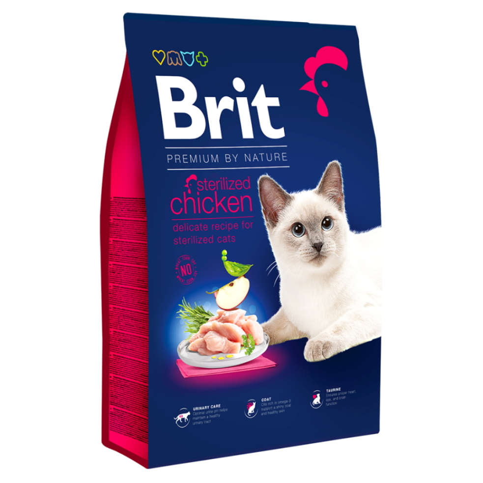 Levně BRIT Premium by Nature Sterilized Chicken granule pro kočky 1 ks, Hmotnost balení: 1,5 kg