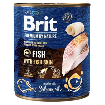 BRIT Premium by Nature Fish & Fish Skin konzerva pro psy 1 ks, Hmotnost balení: 800 g