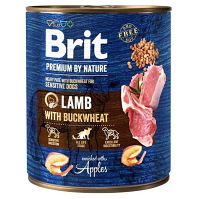 BRIT Premium by Nature Lamb & Buckwheat konzerva pro psy 1 ks, Hmotnost balení: 800 g
