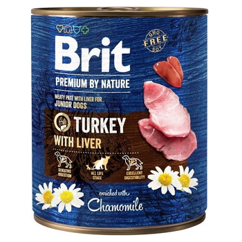 BRIT Premium by Nature Turkey & Liver konzerva pro psy 1 ks, Hmotnost balení: 800 g
