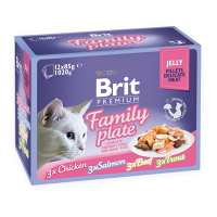 BRIT Premium Delicates Fillets in Jelly Family Plate kapsičky v želé pro kočky 12x 85 g