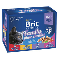 BRIT Premium Family Plate kapsička pro kočky 12 x 100 g