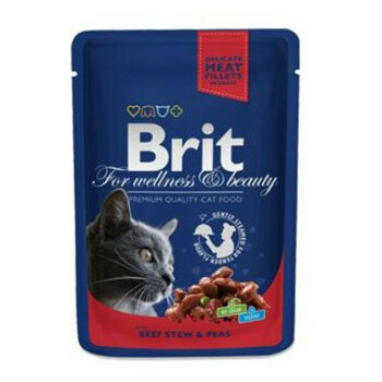 BRIT Premium Cat kapsa with Beef Stew & Peas 100 g