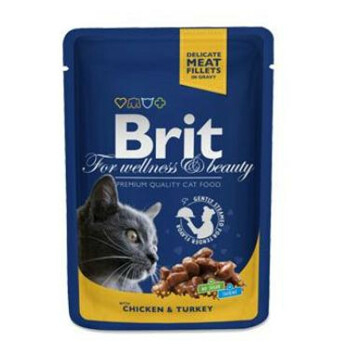 BRIT Premium Cat kapsa with Chicken & Turkey 100 g